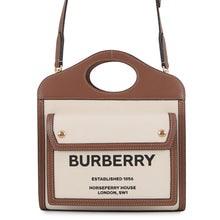Load image into Gallery viewer, BURBERRY Two-tone Natural/Brown8031746 Canvas Leather Size Mini
