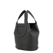 Load image into Gallery viewer, HERMES in-the-loop Tote Bag Black Taurillon Clemence Swift Leather Size 18
