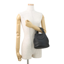 Load image into Gallery viewer, HERMES in-the-loop Tote Bag Black Taurillon Clemence Swift Leather Size 18
