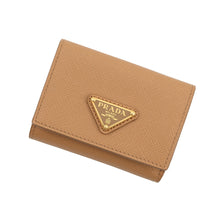 Load image into Gallery viewer, PRADA Tri-fold wallet Beige1MH042 Leather
