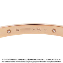 将图像加载到图库查看器中，CARTIER Love Bracelet Classic Model Diamond Size 16 ClassicsB6069916 18K Pink Gold
