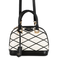 LOUIS VUITTON Alma BB White/BlackM23761 Lamb Leather Size BB