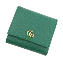 Load image into Gallery viewer, GUCCI Double G Medium Wallet Green/Light Green598587 Leather
