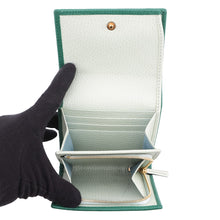 Load image into Gallery viewer, GUCCI Double G Medium Wallet Green/Light Green598587 Leather
