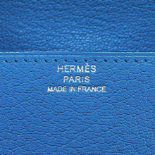 将图像加载到图库查看器中，HERMES Chaine d'Ancre Compact Blue Cerise Chevre Myzore Goatskin

