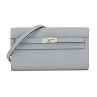 HERMES Kelly wallet long to go Green Pantan Epsom