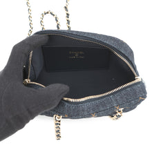 将图像加载到图库查看器中，CHANEL CC Logo Matelasse ChainClutch NavyAP5092 Denim
