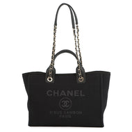 CHANEL Deauville Line BlackAS3257 Canvas Size Small