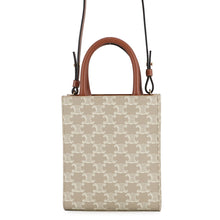 将图像加载到图库查看器中，CELINE Triomphe Vertical Hippo Beige194372 PVC Leather Size Mini
