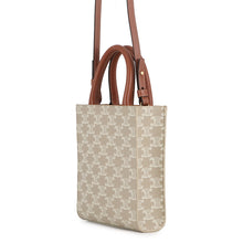 将图像加载到图库查看器中，CELINE Triomphe Vertical Hippo Beige194372 PVC Leather Size Mini
