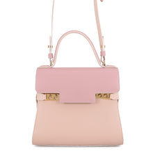 将图像加载到图库查看器中，Delvaux Tempate Pink/Jasmin FlowerAA0505AAM0ARFDO Leather Size PM
