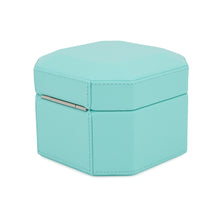 将图像加载到图库查看器中，TIFFANY&amp;Co. Faceted Jewelry Box Small TIFFANY&amp;Co.Blue Leather Size Small
