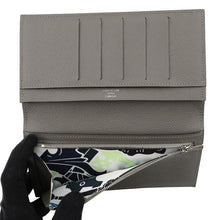 将图像加载到图库查看器中，HERMES Citizen Twill Long Silk-in Gris Meyer Epsom
