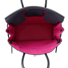 Load image into Gallery viewer, HERMES Birkin Verso Blue Nuit/Rose Purple Taurillon Clemence Size 30
