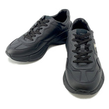 将图像加载到图库查看器中，GUCCI Lighton Sneakers Black757857 CowhideLeather Size 9 1/2(Approximately11.2")
