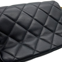 Load image into Gallery viewer, CHANEL Mini Matelasse Pearl Chainshoulder Bag BlackAS2855 Lambskin
