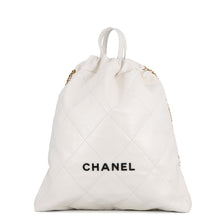 Load image into Gallery viewer, CHANEL CHANEL22 Backpack WhiteAS3313 Leather Size Large
