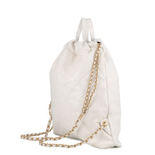 Load image into Gallery viewer, CHANEL CHANEL22 Backpack WhiteAS3313 Leather Size Large
