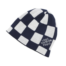 Load image into Gallery viewer, LOUIS VUITTON LV Fit Friendship Beanie Size S Black/White/BlueM5259A Cotton100%
