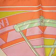 Load image into Gallery viewer, HERMES Carre SEXTANTS sextant Size 90 Orange/Pink/Multicolor Silk100%
