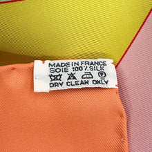 Load image into Gallery viewer, HERMES Carre SEXTANTS sextant Size 90 Orange/Pink/Multicolor Silk100%
