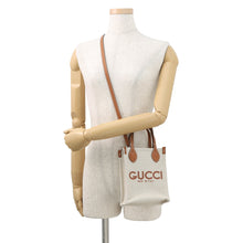 Load image into Gallery viewer, GUCCI Super Mini Tote Bag Ivory/Brown799300 Canvas Leather
