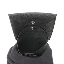 将图像加载到图库查看器中，HERMES Calvi Duo Black Chevre Myzore Goatskin
