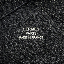 将图像加载到图库查看器中，HERMES Calvi Duo Black Chevre Myzore Goatskin
