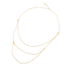 Load image into Gallery viewer, CHANEL CC Logo 3-row Long NecklaceABB320 Gold Plated Rhinestone Faux Pearl
