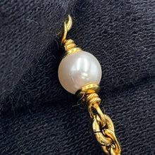 Load image into Gallery viewer, CHANEL CC Logo 3-row Long NecklaceABB320 Gold Plated Rhinestone Faux Pearl
