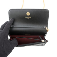 将图像加载到图库查看器中，CHANEL Matelasse 2.55 Chain Wallet BlackAP3169 Aged Calf Leather
