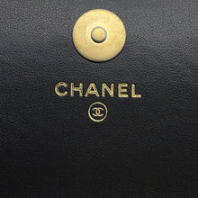 将图像加载到图库查看器中，CHANEL Matelasse 2.55 Chain Wallet BlackAP3169 Aged Calf Leather
