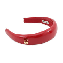 Load image into Gallery viewer, MIUMIU logo headband Red5IH025 Patent Leather
