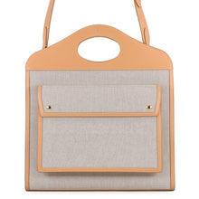 Load image into Gallery viewer, BURBERRY Pocket bag Beige/Warm Sand8039070 Canvas Leather Size Medium
