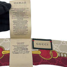 Load image into Gallery viewer, GUCCI Printed Silk Twill Ribbon Beige/Red774819 Silk
