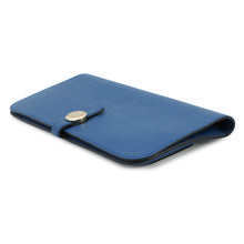 将图像加载到图库查看器中，HERMES Dogon Long Blue Agate Swift Leather
