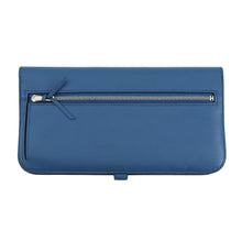 将图像加载到图库查看器中，HERMES Dogon Long Blue Agate Swift Leather
