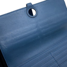 将图像加载到图库查看器中，HERMES Dogon Long Blue Agate Swift Leather
