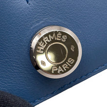 将图像加载到图库查看器中，HERMES Dogon Long Blue Agate Swift Leather
