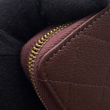 将图像加载到图库查看器中，CHANEL CC Logo Round Zip Compact Wallet BrownAP4918 Grained Goatskin Leather
