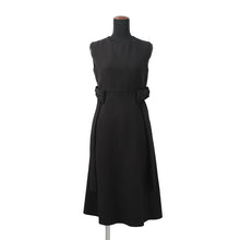 Load image into Gallery viewer, Valentino Garavani Sleeveless long flared dress Size 38 BlackKB3VA6X61CF Wool 65% Silk35%
