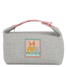 Load image into Gallery viewer, HERMES Pouch "Bride a Black Animo Block" GraniteH104363M 03 Toile Chevron Size GM
