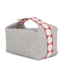 将图像加载到图库查看器中，HERMES Pouch "Bride a Black Animo Block" GraniteH104363M 03 Toile Chevron Size GM
