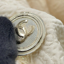 Load image into Gallery viewer, CHANEL COCO Button Jacquard Jacket Size 36 WhiteP71059 Wool 64% Silk19% Nylon17%
