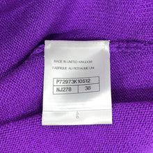 Load image into Gallery viewer, CHANEL Rhinestone Cardigan Size 38 PurpleP72973 Cashmere99% Polyurethane1% Rhinestone
