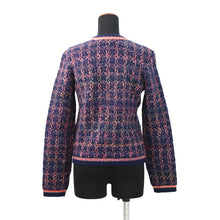 将图像加载到图库查看器中，CHANEL Tweed KnitJacket Size 38 Navy/Pink/MulticolorP72941 Cashmere65% Wool 31% Nylon4%
