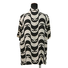 将图像加载到图库查看器中，CHANEL CC Logo Wave Shirt Size 36 Cream/BlackP70211 Silk100%
