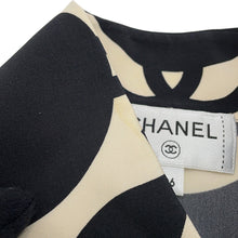 将图像加载到图库查看器中，CHANEL CC Logo Wave Shirt Size 36 Cream/BlackP70211 Silk100%
