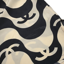 将图像加载到图库查看器中，CHANEL CC Logo Wave Shirt Size 36 Cream/BlackP70211 Silk100%
