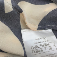 将图像加载到图库查看器中，CHANEL CC Logo Wave Shirt Size 36 Cream/BlackP70211 Silk100%

